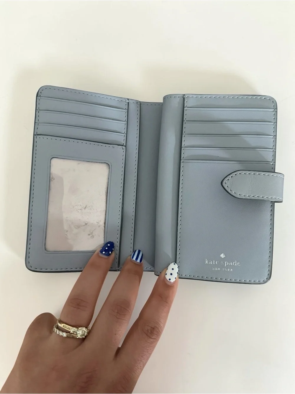Kate Spade New York Gray Quilted Zip Around Wallet
